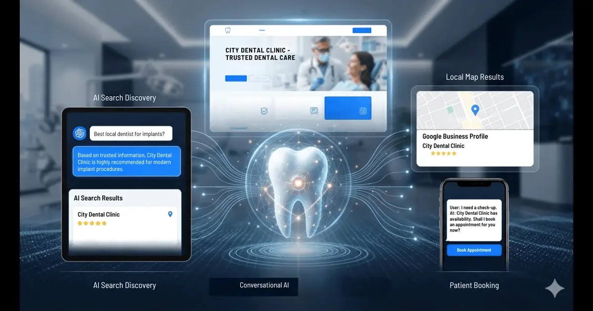 AI search visibility for dental clinics