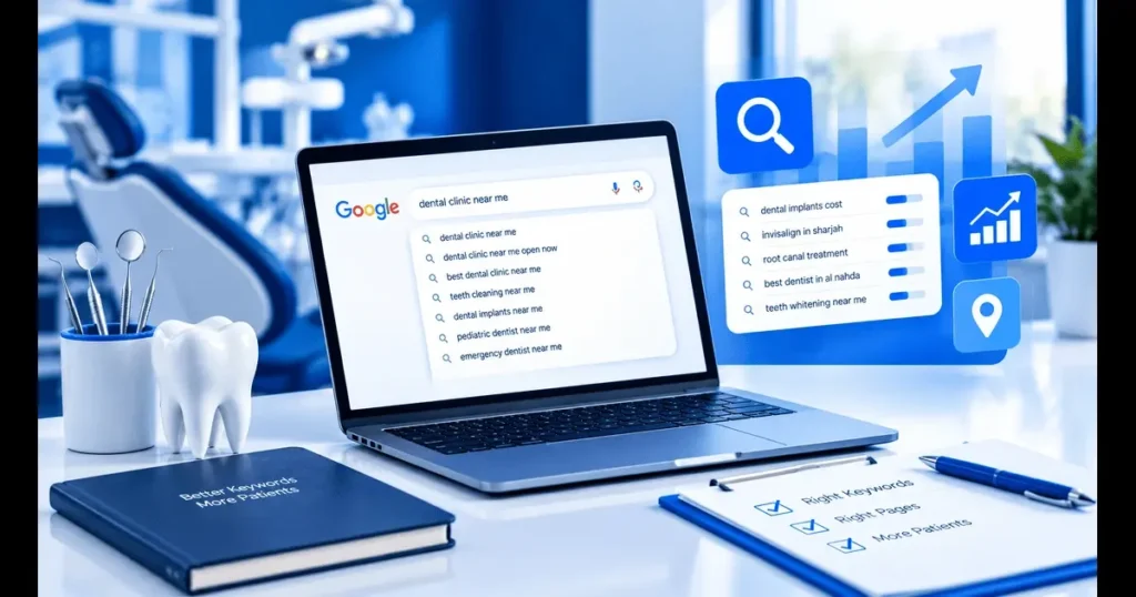 Dental keyword research for a dental clinic using Google search data