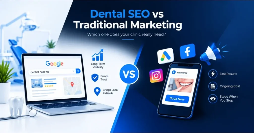 Dental SEO vs traditional marketing for dental clinics