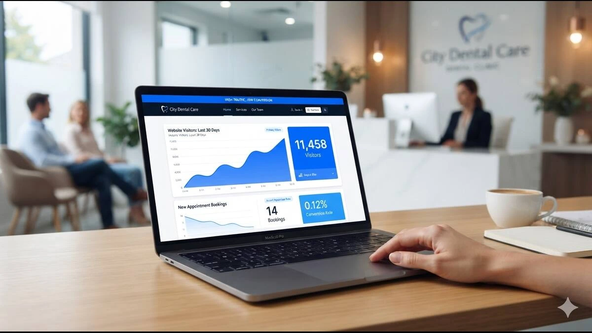 Dental website traffic with low patient conversion