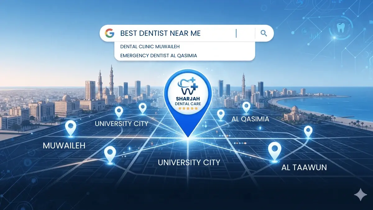 Local dental search intent across Sharjah neighborhoods