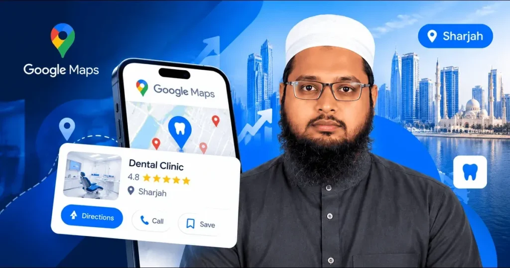 Dental clinic Google Maps Sharjah visibility with Google Maps and local dental search