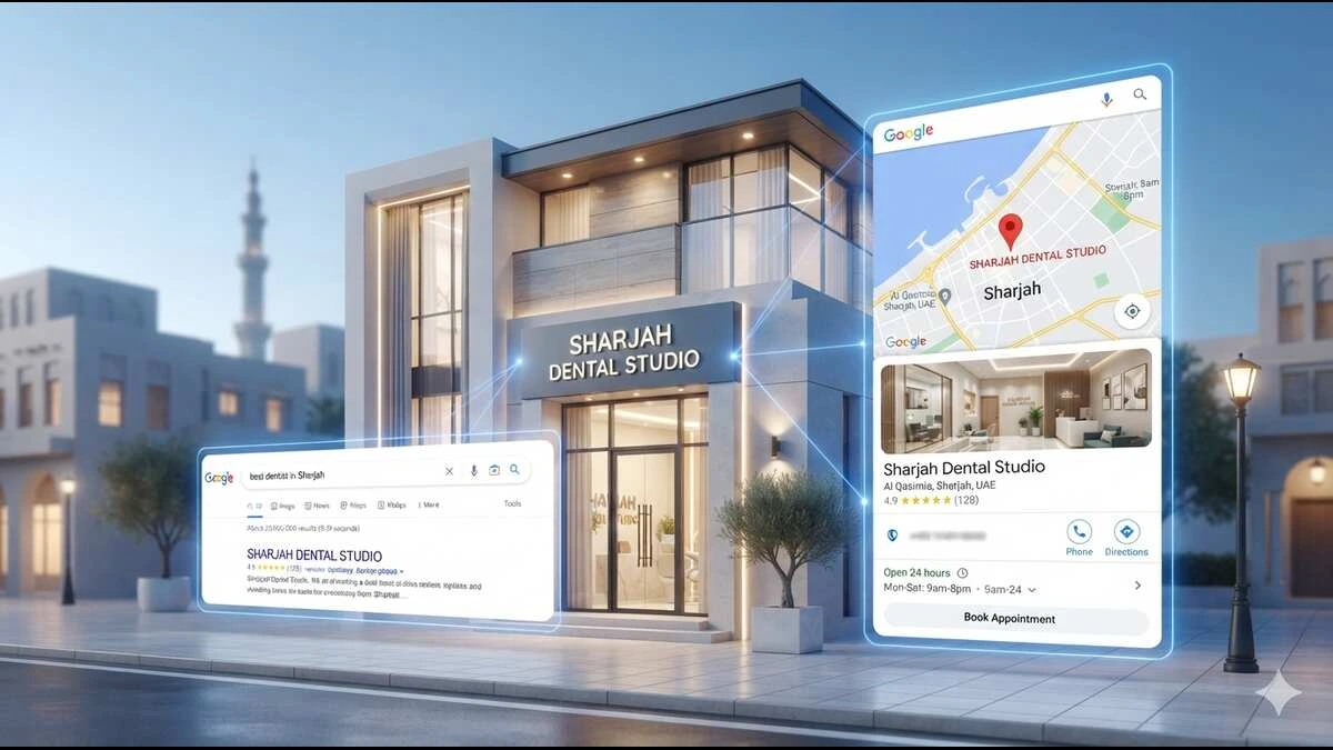 Local SEO for dental clinics in Sharjah using Google Business Profile and Maps