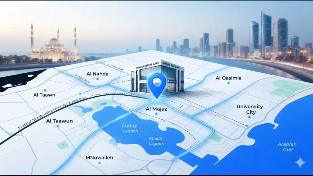 Sharjah dental clinic local SEO and neighbourhood relevance