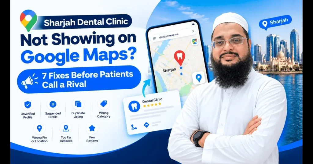 Sharjah dental clinic not showing on Google Maps